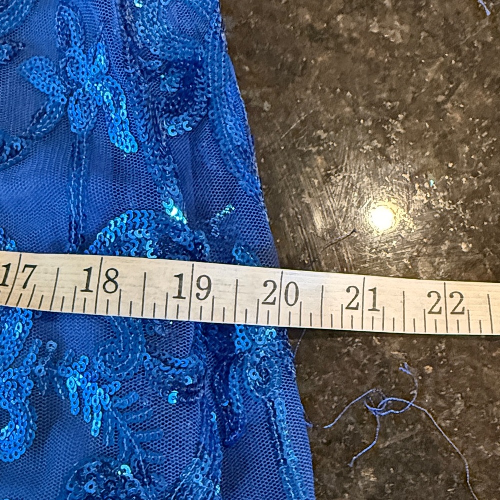 Lulus Divine Energy Royal Blue Sequin Lace-Up A-Line Mini Dress Size XL - Picture 12 of 14